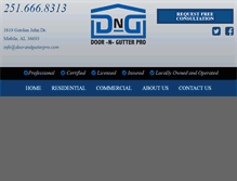 Tablet Screenshot of doorandgutterpro.com